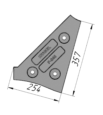 Р-545(S) (CLB20.8.3.3-5; 12292576) Торцевой бронелист нижний левый SANY (CLB20)